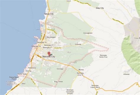 Detailed Road Map of Bacolod City .